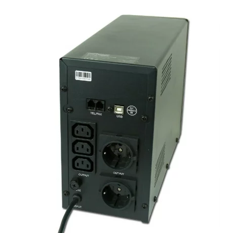 UPS GEMBIRD, Line Int. cu management, mini tower, 1500VA/900W, AVR, IEC x 3/ Schuko x 2, 2 x baterie 12V/8Ah, display LCD, back-up 1 - 10 min., &quot;EG-UPS-034&quot;, (include TV 8 lei)