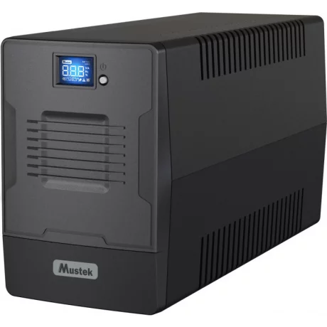 UPS MUSTEK Line Int. cu management, LCD,  1000VA/ 600W, AVR, 2 x IEC &amp;amp;amp; 2 x Shucko, display LCD, 2 x baterie 12V/7Ah, Backup: 30 sec - 35 min., incarcare: 6h, con. USB, combo RJ45, &quot;PowerMust 1000 Li. LCD&quot;&quot;1000-LCD-LI-T30&quot;  (include TV 8 lei)