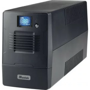 UPS MUSTEK Line Int. cu management, LCD,   600VA/ 360W, AVR, 2 x socket Schuko, display LCD, 1 x baterie 12V/7Ah, Backup: 16 min., incarcare: pana la 4h, conector USB, combo RJ11, &quot;PowerMust 600 Line In. LCD&quot; &quot;600-LCD-LI-T10&quot;  (include TV 3 lei)