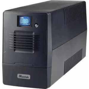 UPS MUSTEK Line Int. cu management, LCD,   600VA/ 360W, AVR, 4 x socket IEC, display LCD, 1 x baterie 12V/7Ah, Backup: 16 min., incarcare: pana la 4h, conector USB, combo RJ11, &quot;PowerMust 600 Line In. LCD&quot;  &quot;600-LCD-LI-T20&quot; ) (include TV 3 lei)