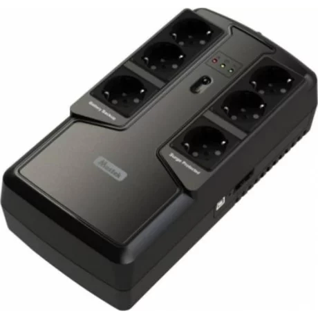 UPS MUSTEK  Offline (fara AVR),   800VA/ 400W, 6 x socket Schuko, indicatie status cu LED, 1 baterie 12V/5Ah, Backup: 5 min., incarcare: pana la 6h, conector USB, combo RJ45, &quot;PowerMust 800 Offline&quot; &quot;800-LED-OFF-T10&quot;  (include TV 3 lei)