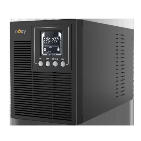 UPS NJOY, &quot;ECHO PRO 1000&quot;, Online cu sinusoida pura, mini tower, 1000VA/800W, AVR, Schuko x 3, 2 x baterie GP07122L, LED, back-up 1 - 10 min., &quot;UPOL-OL100EP-CG01B&quot;, ,