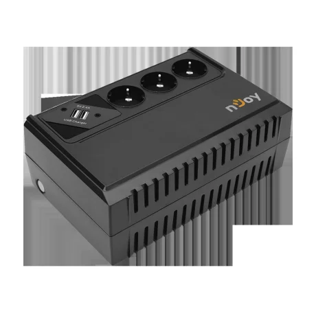 UPS NJOY, &quot;RENTON 650&quot;, Line Int. , brick, 350VA/360W, AVR, Schuko x 3, 1 x baterie GP05122F, back-up 1 - 10 min., &quot;UPLI-LI065RE-CG01B&quot;, ,