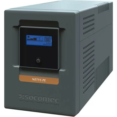 UPS SOCOMEC Line Int. cu management,  tower,  1500VA/ 900W, AVR, 6 x socket IEC, display LCD, 2 x baterie 24V/9Ah, Backup 55 min, incarcare 8h, conector USB, combo RJ45, fan, &quot;Netys PE-LCD 1500VA&quot; &quot;NPE-1500-LCD&quot; (include timbru verde 4 lei)