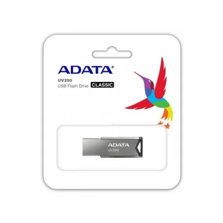 MEMORIE USB 2.0 ADATA 16 GB, clasica, carcasa aluminiu, argintiu, AUV250-16G-RBK