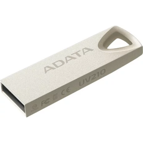 MEMORIE USB 2.0 ADATA 16 GB, clasica, carcasa metalica, argintiu, AUV210-16G-RGD