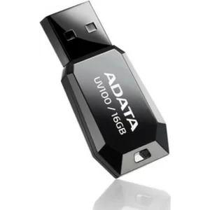 MEMORIE USB 2.0 ADATA 16 GB, profil mic, carcasa plastic, negru, AUV100-16G-RBK