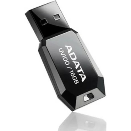MEMORIE USB 2.0 ADATA 16 GB, profil mic, carcasa plastic, negru, AUV100-16G-RBK