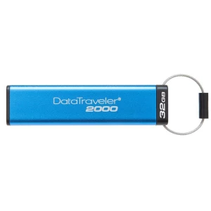 MEMORIE USB 3.1 KINGSTON 32 GB, cu capac | cu cifru, carcasa plastic, albastru, &quot;DT2000/32GB&quot;