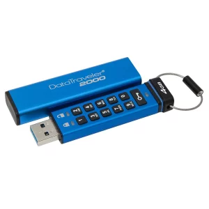 MEMORIE USB 3.1 KINGSTON 4 GB, cu capac | cu cifru, carcasa plastic, albastru, &quot;DT2000/4GB&quot;