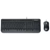 Kit TASTATURA si Mouse Microsoft, &quot;Desktop 600&quot;, cu fir, 110 taste format standard, mouse 800dpi, 3/1 butoane, negru, &quot;3J2-00003&quot; (include TV 0.75 lei)