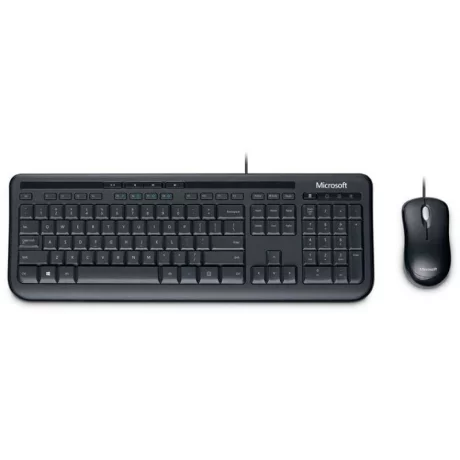 Kit TASTATURA si Mouse Microsoft, &quot;Desktop 600&quot;, cu fir, 110 taste format standard, mouse 800dpi, 3/1 butoane, negru, &quot;3J2-00003&quot; (include TV 0.75 lei)