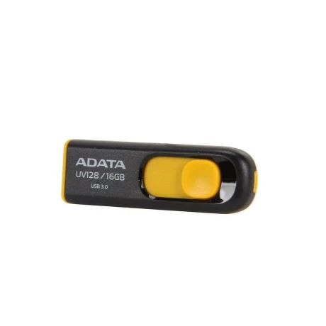 MEMORIE USB 3.2 ADATA 16 GB, retractabila, carcasa plastic, negru / albastru, AUV128-16G-RBY