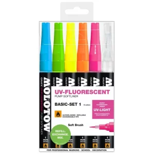 Set marker Molotow UV-Fluorescent Basic-Set 1