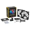 VENTILATOR CORSAIR, pt PC, 140 mm, 1200 rpm, LED RGB, pack 2 ventilatoare, &quot;CO-9050078-WW&quot;