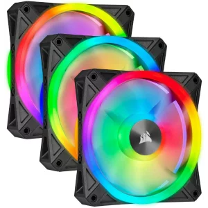 VENTILATOR CORSAIR, pt PC, 120 mm, 1500 rpm, LED RGB, pack 3 ventilatoare, &quot;CO-9050098-WW&quot;