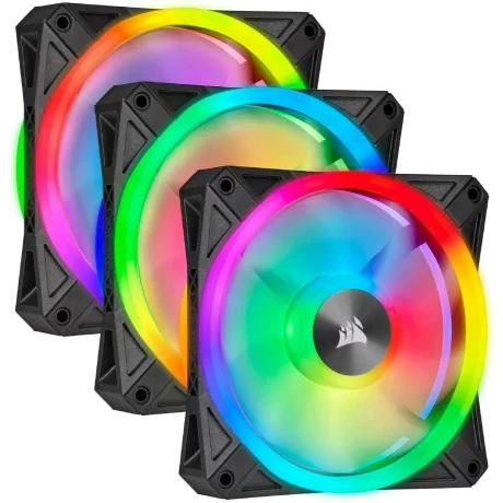 VENTILATOR CORSAIR, pt PC, 120 mm, 1500 rpm, LED RGB, pack 3 ventilatoare, &quot;CO-9050098-WW&quot;