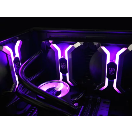 VENTILATOR DEEPCOOL PC. 120x120x25 mm, ADD RGB LED, Hydro Bearing, 3 buc. in pachet, 5-port RGB hub &quot;MF 120S&quot;