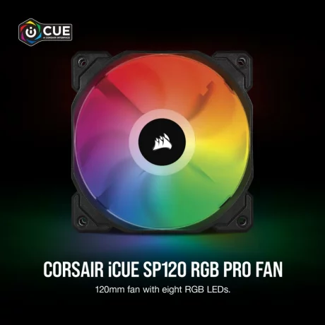 VENTILATOR CORSAIR, pt PC, 120 mm, 1400 rpm, LED RGB, pack 1 ventilator, &quot;CO-9050093-WW&quot;