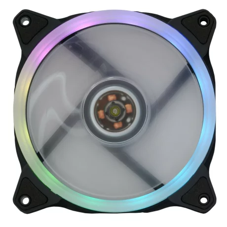 VENTILATOR SPACER PC 120x120x26 mm, RGB ring of light, necesita fan hub &quot;SP-FC-RGB&quot;, Fluid Bearing, 53CFM, conector 6-pin &quot;SP-CF12-RGB&quot;