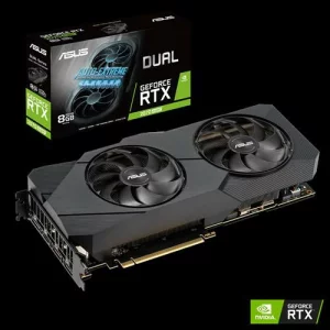 PLACA VIDEO ASUS NVIDIA Dual GeForce RTX 2070 SUPER EVO, 8 GB GDDR6 256 biti, PCI Express 3.0 x 16, HDMI, Display Port x 3, sistem racire aer activ, &quot;RTX2070S-8G-EVO&quot;