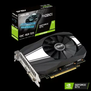 PLACA VIDEO ASUS NVIDIA Phoenix GeForce GTX 1650 SUPER OC, 4 GB GDDR6 128 biti, PCI Express 3.0 x 16, HDMI, DVI, Display Port, sistem racire aer activ, &quot;PH-GTX1650S-O4G&quot;