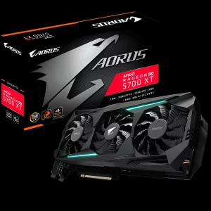 PLACA VIDEO GIGABYTE AMD AORUS Radeon RX 5700 XT 8G, 8 GB GDDR6 256 biti, PCI Express 4.0 x 16, HDMI x 3, Display Port x 3, sistem racire aer activ, &quot;GV-R57XTAORUS-8GD&quot;