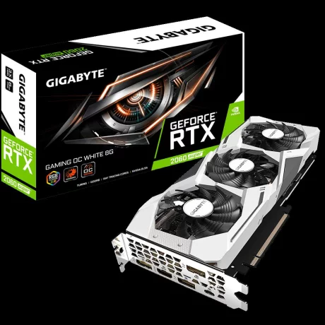 PLACA VIDEO GIGABYTE NVIDIA GEForce RTX 2060 SUPER Gaming OC 3X White 8G, 8 GB GDDR6 256 biti, PCI Express 3.0 x 16, HDMI, Display Port x 3, sistem racire aer activ, &quot;N206SGAMINGOCWHITE&quot;