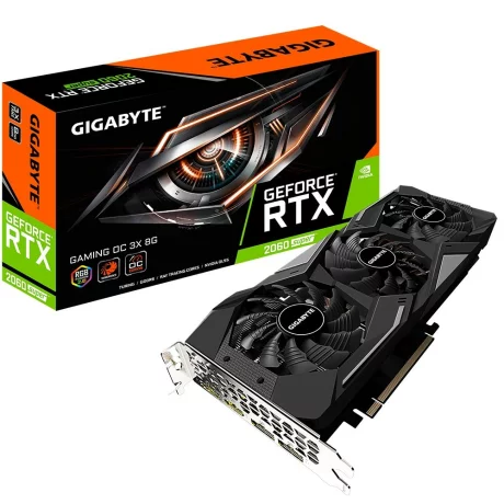 PLACA VIDEO GIGABYTE NVIDIA GeForce RTX 2060 SUPER Gaming OC 3X 8G, 8 GB GDDR6 256 biti, PCI Express 3.0 x 16, HDMI, Display Port x 3, sistem racire aer activ, &quot;N206SGAMING OC-8GD&quot;