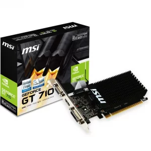 PLACA VIDEO MSI NVIDIA GeForce GT 710 2GD3H LP, 2 GB GDDR3 64 biti, PCI Express 2.0 x 16, HDMI, HDMI, sistem racire aer pasiv, &quot;GT 710 2GD3H LP&quot;