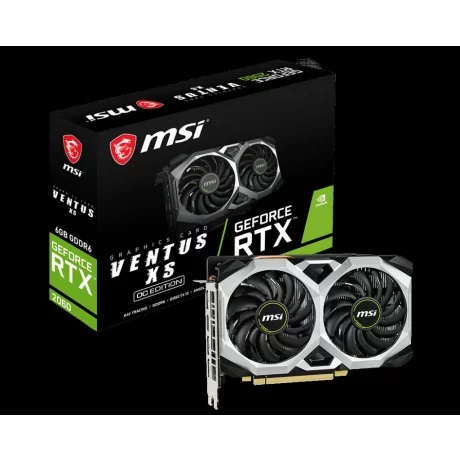 PLACA VIDEO MSI NVIDIA GeForce RTX 2060 Ventus XS 6G OC, 6 GB GDDR6 192 biti, PCI Express 3.0 x 16, HDMI, Display Port x 3, sistem racire aer activ, &quot;RTX2060 VENT XS OC&quot;