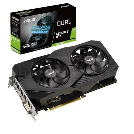 PLACA VIDEO ASUS NVIDIA Dual GeForce GTX 1660 SUPER, 6 GB GDDR6 192 biti, PCI Express 3.0 x 16, HDMI, DVI, Display Port, sistem racire aer activ, &quot;DUAL-GTX1660S-6G-EVO&quot;