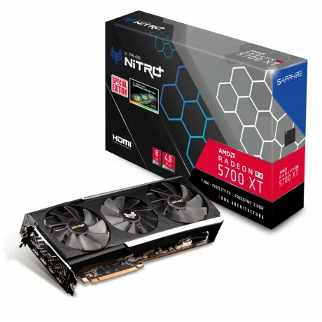 PLACA VIDEO  SAPPHIRE AMD Radeon RX 5700XT SE NITRO+, 8 GB GDDR6 256 biti, PCI Express 4.0 x 16, HDMI x 2, Display Port x 2, sistem racire aer activ, &quot;11293-05-40G&quot;