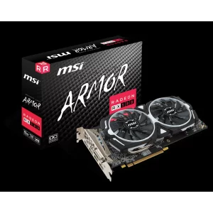 PLACA VIDEO MSI AMD Radeon RX 580 ARMOR 8G OC, 8 GB GDDR5 256 biti, PCI Express 3.0 x 16, HDMI x 2, DVI, Display Port x 2, sistem racire aer activ, &quot;RX 580 ARMOR 8G OC&quot;