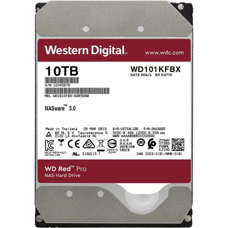 HDD WD 10 TB, Red Pro, 7.200 rpm, buffer 256 MB, pt. NAS, &quot;WD102KFBX&quot;