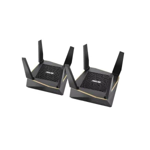 ROUTER ASUS wireless, 6100 Mbps, porturi Gigabit x 4, antena externa x 4, AX6100, dual band, &quot;RT-AX92U(2-PK)&quot;