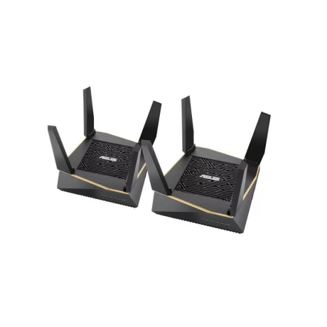 ROUTER ASUS wireless, 6100 Mbps, porturi Gigabit x 4, antena externa x 4, AX6100, dual band, &quot;RT-AX92U(2-PK)&quot;