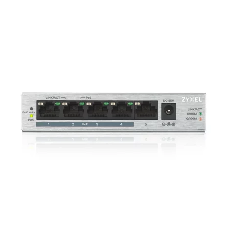 SWITCH PoE ZYXEL, &quot;GS1005-HP&quot;port Gigabit x 5, unmanaged, nerackabil, carcasa metalica, &quot;GS1005HP-EU0101F&quot;