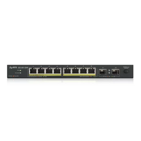 SWITCH PoE ZYXEL, &quot;GS1100-10HP&quot;port Gigabit x 8, SFP SFP x 2, unmanaged, rackabil, carcasa metalica, &quot;GS1100-10HP-EU0101&quot;